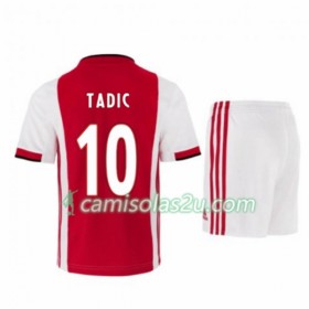 Camisolas de Futebol AFC Ajax Dusan Tadic 10 Criança Equipamento Principal 2019/20 Manga Curta